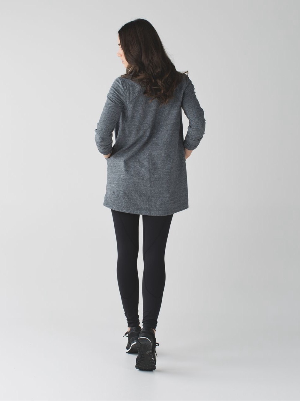 Lululemon That's A Wrap Sweater Snap Buttons sz 4 Grey with Pockets - Picture 4 of 14